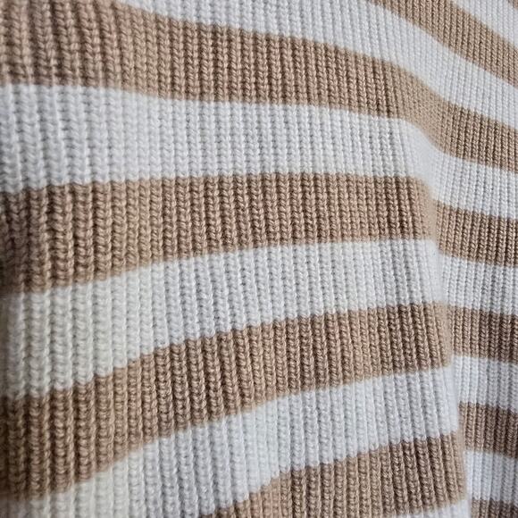 J. Crew Wool And Recycled Cashmere Relaxed Striped Turtleneck Sweater - Picture 5 of 11